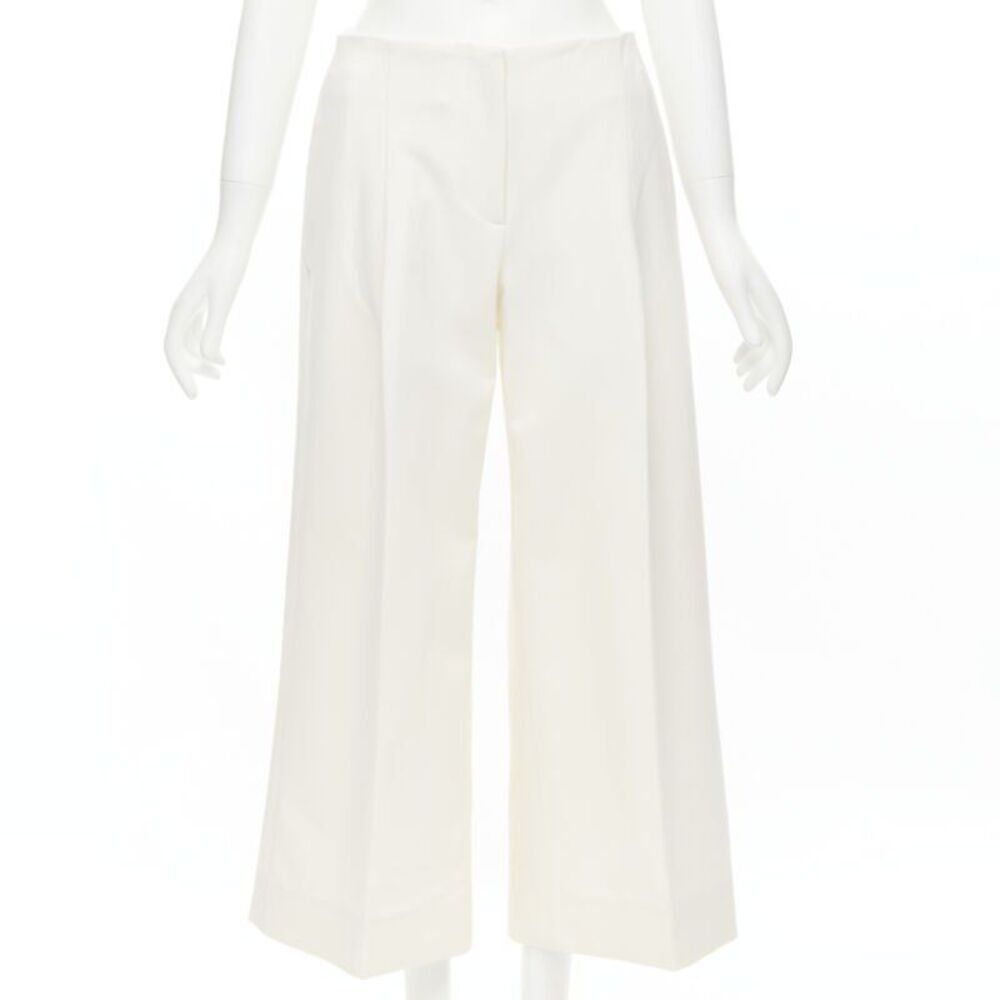 Oscar De La Renta Wool Crepe Pleated Pants